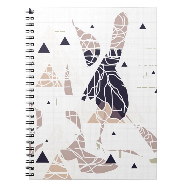 graph paper triangle soft design by SIRAdesign Notebook (Front)