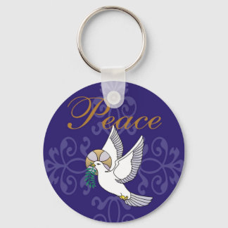 Graphic1 peace keychain