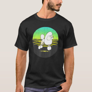 Graphic 365 Dog Breed Poodle Retro Sunset Style T-Shirt