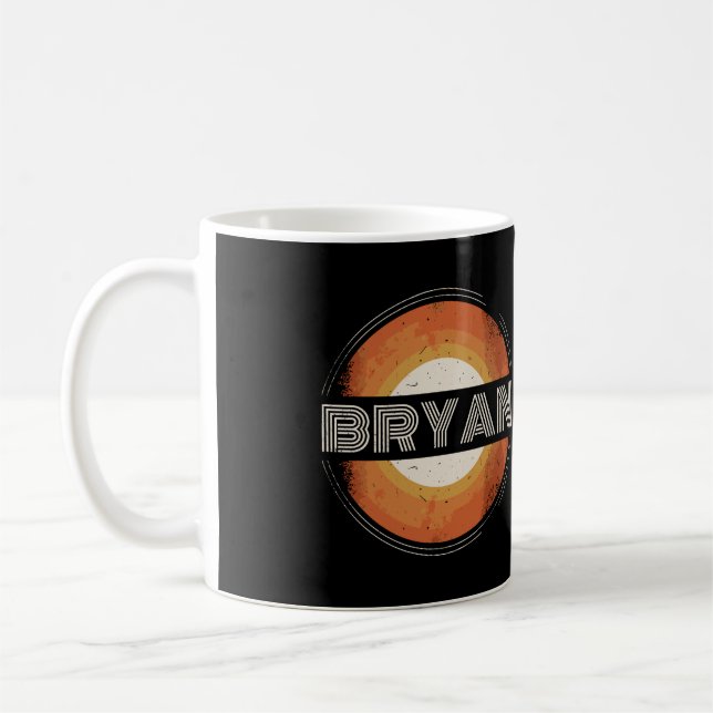 Graphic 365 First Name Bryan Retro Personalised Vi Coffee Mug (Left)
