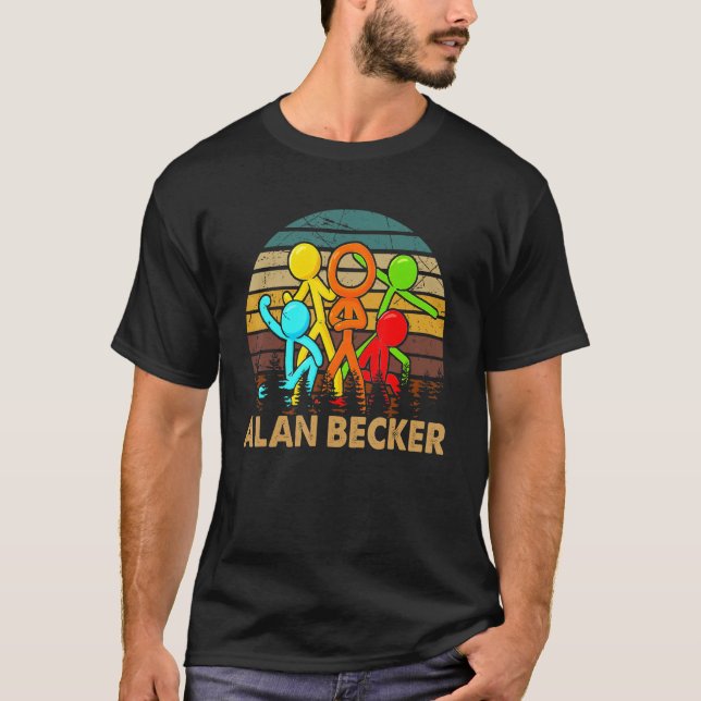 Graphic Alan Animation Beckers Merch Playing Gamer T-Shirt (Front)