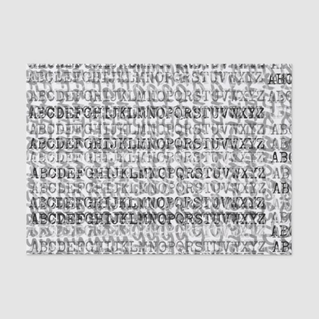 Graphic Alphabet Soup Tissue Paper (Front)