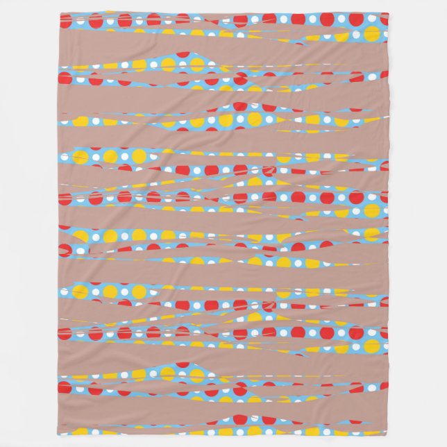 Graphic and abstract horizontal lines fleece blanket (Front)