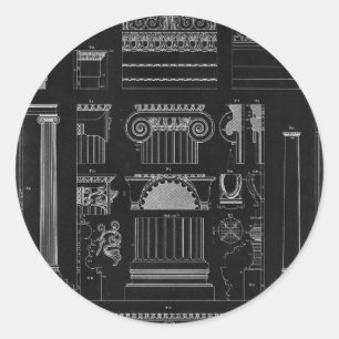 Graphic Architecture IV Classic Round Sticker