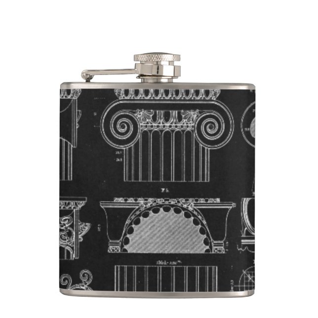 Graphic Architecture IV Hip Flask (Front)