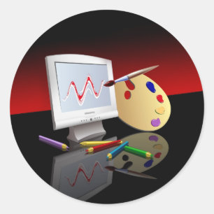 Graphic Art Classic Round Sticker