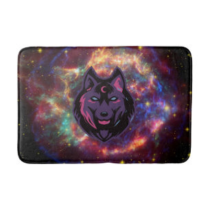 Graphic Art, Cosmic Wolf Bath Mat