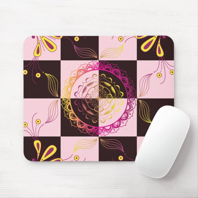 Graphic Art, Mystic Chequerboard Mouse Pad (With Mouse)