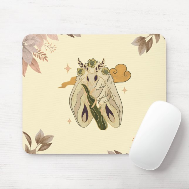 Graphic Art, Mystical Moth Mouse Pad (With Mouse)
