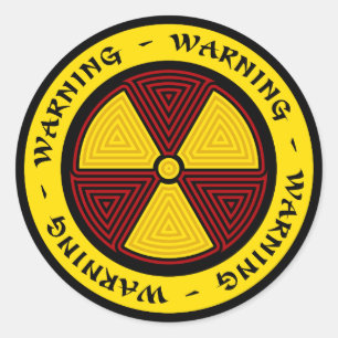 Graphic Art Radiation Symbol Sticker