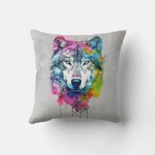 Graphic Art  Wolf Wolves Animal  Cushion