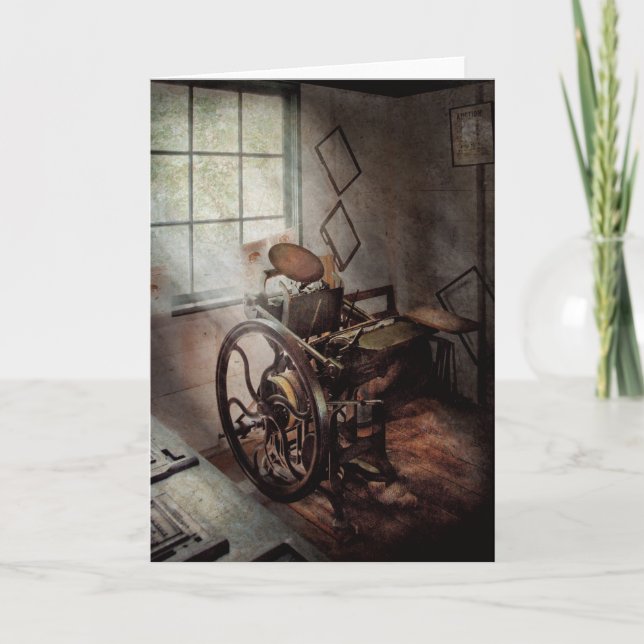 Graphic Artist - The humble printing press Card (Front)