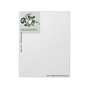 Graphic AYE-AYE - Endangered species - animal- Notepad