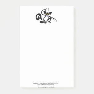 Graphic AYE-AYE - Weird wildlife- Madagascar - Post-it Notes