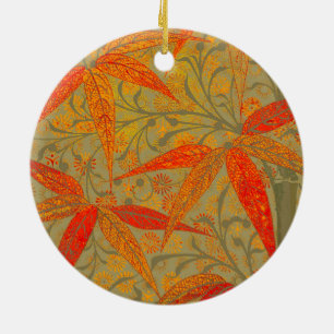 Graphic Bamboo Art Print Nouveau Pattern Ceramic Tree Decoration