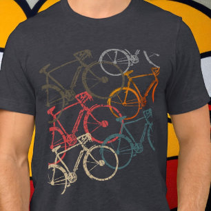 Graphic Bikes / Bicycles Black Heather Tri-Blend Shirt