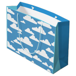 GRAPHIC BLUE SKY WITH WHITE CLOUDS LARGE GIFT BAG