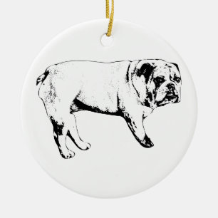 Graphic Bulldog Ornament
