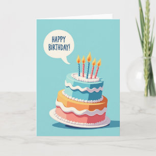 Graphic Cake Birthday Card