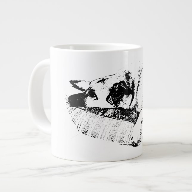 Graphic Calm, Bold Lounge Start Large Coffee Mug (Front Left)