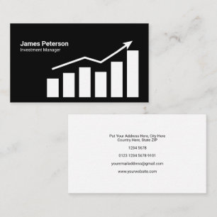 Graphic Chart Increase Black Business Card