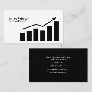 Graphic Chart   Increase   White Business Card