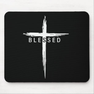 Graphic Christian Cross Jesus Christ Men Women Ble Mouse Pad