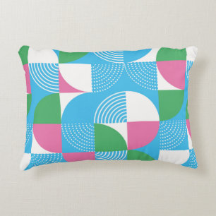Graphic circles pattern. Vintage illustrates Decorative Cushion