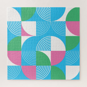 Graphic circles: vintage seamless motif. jigsaw puzzle