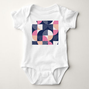 Graphic Circles Vintage Seamless Pattern Baby Bodysuit