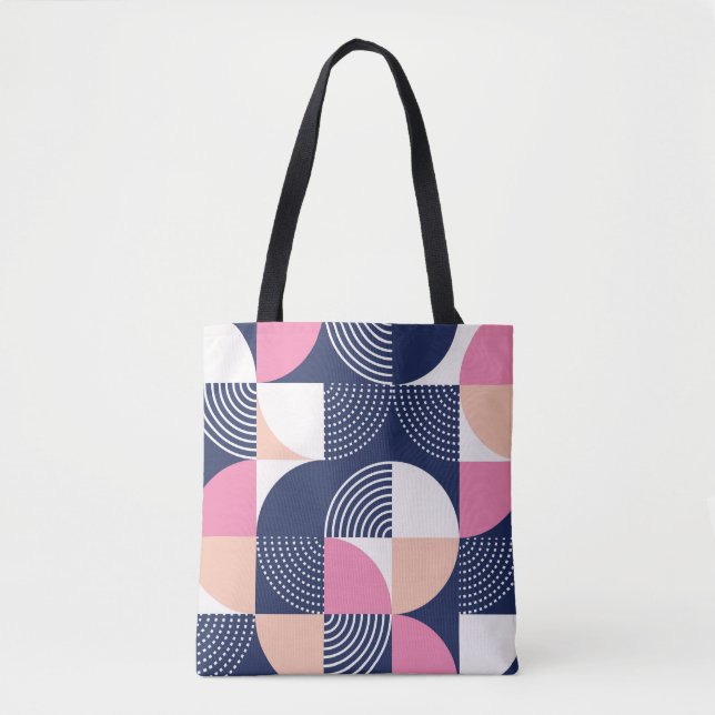 Graphic Circles Vintage Seamless Pattern Tote Bag (Front)