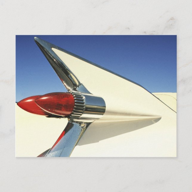 Graphic: Close-up of fin and taillight on Postcard (Front)