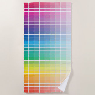 Graphic Colour Colour Table Spectrum Palette Ombre Beach Towel