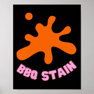 Graphic Colourful Bbq Stain Art  Poster