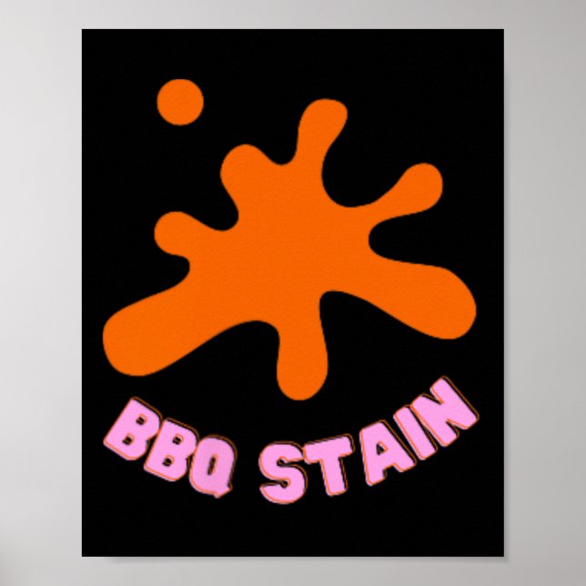 Graphic Colourful Bbq Stain Art  Poster (Front)