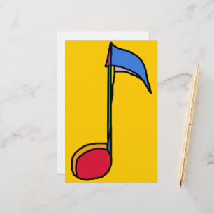 Graphic Colourful Music Note Stationery