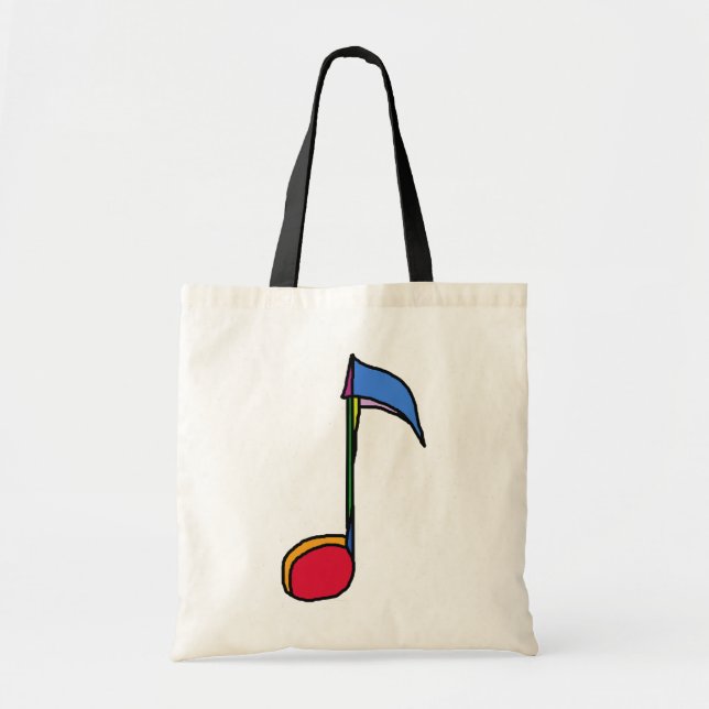 graphic colourful music note tote bag (Front)