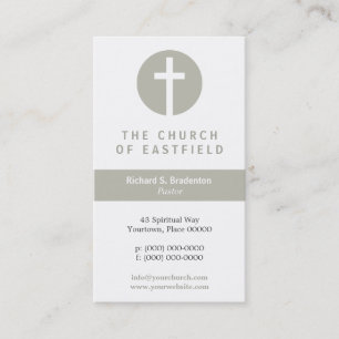 Graphic Cross Taupe Business Card