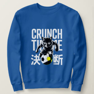 Graphic Crunch Time Soccer Cat For Athletes & Team Sweatshirt