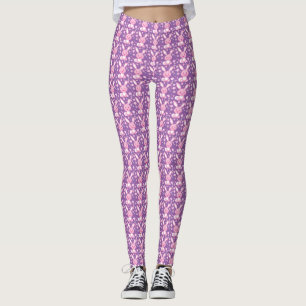 Graphic cute pink bunny rabbit leggings