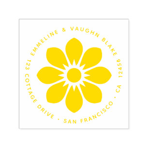 Graphic Daisy Sunflower Flower Spring Summer Self-inking Stamp