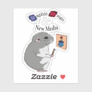 Graphic Design and New Media Hamster Sticker