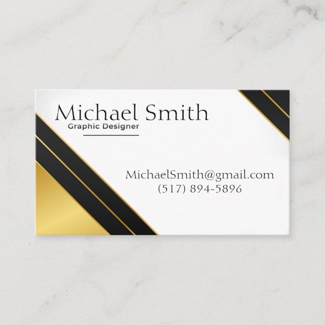 Graphic Design Business Card (Front)