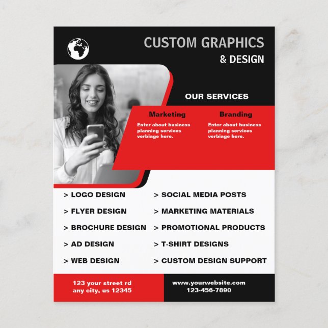 Graphic Design Business Flyer (Front)