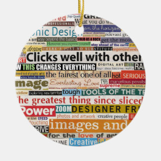 Graphic Design Ceramic Tree Decoration