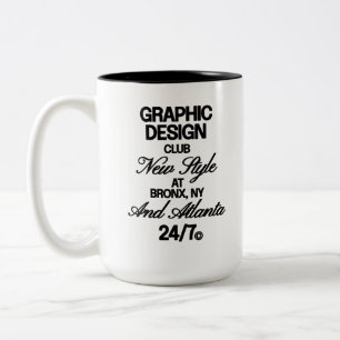 Graphic Design Club Two-Tone Coffee Mug