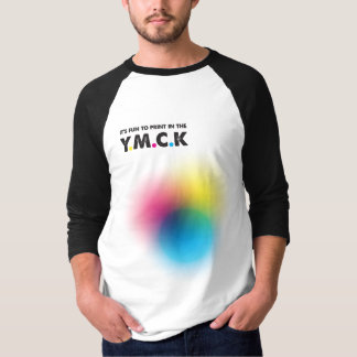 Graphic Design CMYK Printing YMCA Joke T-Shirt