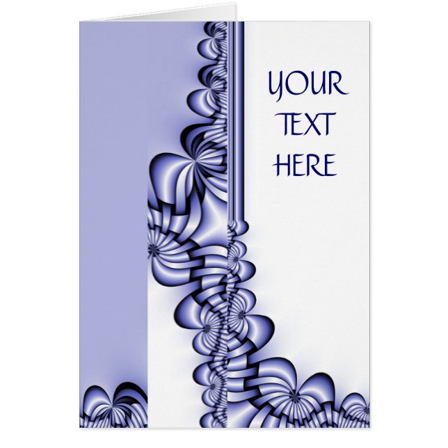 Graphic Design Pattern - white blue + your text (Front)