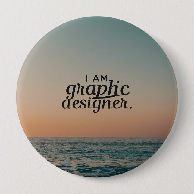 Graphic Designer 10 Cm Round Badge (Front)