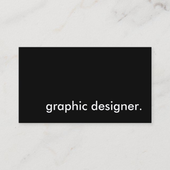 graphic designer. business card (Front)